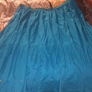 Turquoise Maxi Skirt
